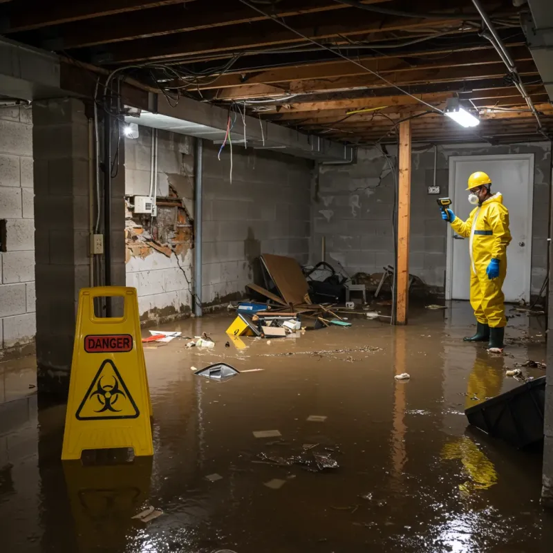 Flooded Basement Electrical Hazard in North Charleston, SC Property